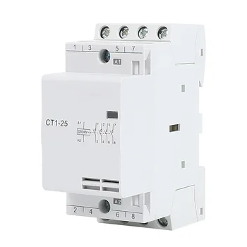Бытовой контактор переменного тока на Din-рейке CT1 4P 25A 220 В / 230 В 50/60 Гц 4NO