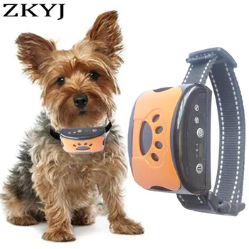 Водонепроницаемый ошейник для защиты от лая домашних собак, управляемый с помощью USB-аккумулятора, останавливающий лай домашних собак, Водонепроницаемые Ультразвуковые тренировочные ошейники