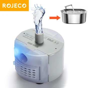 Водяной насос ROJECO для фонтанчика для кошек из нержавеющей стали, Аксессуары для дозатора воды для домашних животных, Автоматический насос для фонтанчика для питья кошек