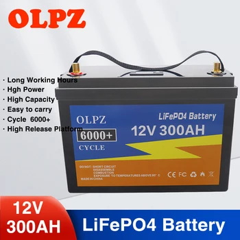Встроенный литий-железо-фосфатный аккумулятор LiFePO4 емкостью 12 В 300 Ач, 300A BMS Для замены большей части резервного источника питания, домашнего хранилища энергии