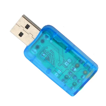 Горячая продажа USB для 3D аудио Адаптер внешней звуковой карты USB 5.1-канальный звук Профессиональный микрофон Разъем 3,5 мм