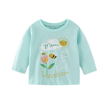 Детская футболка SAILEROAD 24M-7 Years Flowers 2022, новинка весны, осень, детские топы, футболки, хлопковая одежда для маленьких мальчиков