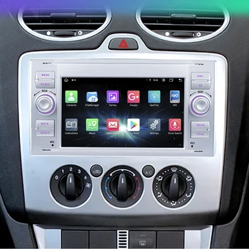 Для Ford Focus C-Max Connect Fusion Mondeo Панорамная Камера Аудио DSP CarPlay 8G + 256G Android 13 Автомобильный Серебристый цвет DVD GPS Радио