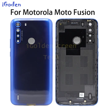 Для Motorola Moto One Fusion XT2073 Пластиковая Задняя крышка Батарейного отсека Задняя панель Дверцы Корпуса С боковой клавишей (Без объектива камеры)