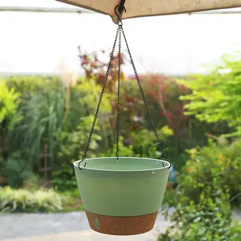 Домашняя подвесная корзина из зеленого плюща объемом 5,5 л, Противоизносный Съемный держатель для растений, декоративный Устойчивый подвесной бассейн, Садовые принадлежности