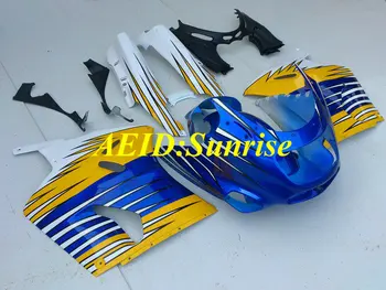 Желтый, белый, синий комплект обтекателей для KAWASAKI Ninja ZZR1100 93 99 01 02 03 ZZR1100 ZX11 1993 2001 2003 ABS Комплект обтекателей + подарки KB05
