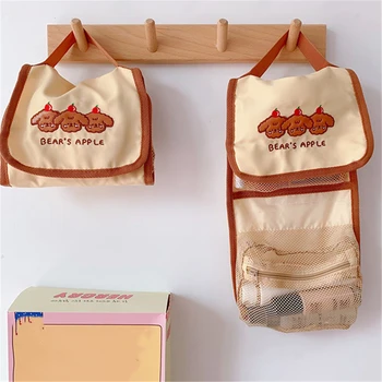 Женская косметичка Складная симпатичная сетчатая съемная сумка для хранения косметики Переносная сумка-органайзер для туалетных принадлежностей Подвесная дорожная сумка для мытья