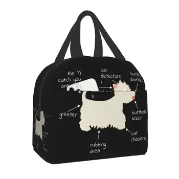 Женская сумка для ланча Westie Dog Anatomy, сумка-холодильник, теплая утепленная коробка для Бенто для школьников, сумки для ланча с Вест Хайленд-Уайт-терьерами