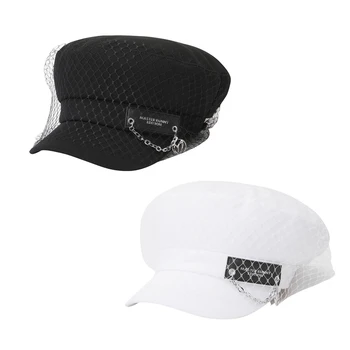 Женские кепки для гольфа 2023 Весна / лето, берет в стиле кружевной сетки, шапки для гольфа W222148