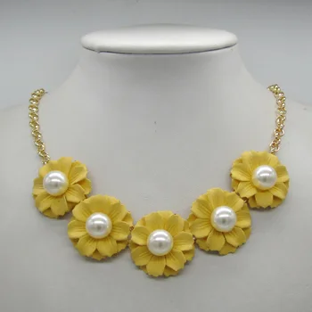 Женские Ожерелья с цветочным жемчугом, летние ювелирные изделия в стиле Бохо, Колье Collier