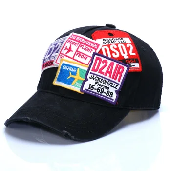Значок бренда Мужские Бейсболки Из Высококачественного Хлопка DSQ2 с Вышивкой Буквами Мужские И Женские Бейсболки в стиле Хип-Хоп Snapback Hat Dad Hats