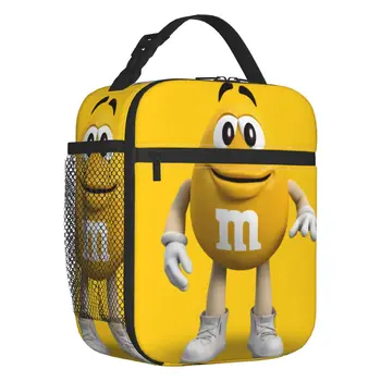 Изготовленная на заказ сумка для ланча с шоколадными конфетами M & M's, женские термоохладители, изолированные ланч-боксы для детей, школьников