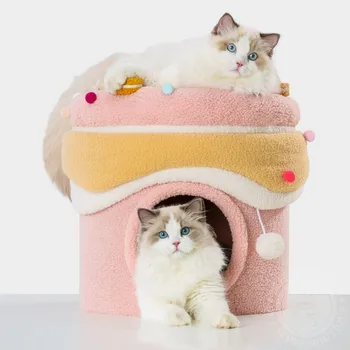 Кекс Cat Nest Гнездо для домашних животных Four Seasons Торт Cat Nest Товары для домашних животных Cat House