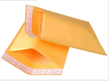 Крафт-пузырьковые почтовые конверты с подкладкой, сумки 12 см x 18 см 100 шт./лот