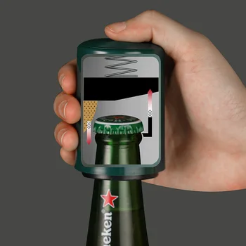 Креативная Магнитная Автоматическая открывалка для пивных бутылок, барный пресс, Бесследная открывалка для бутылок, портативные гаджеты из нержавеющей кухонной стали