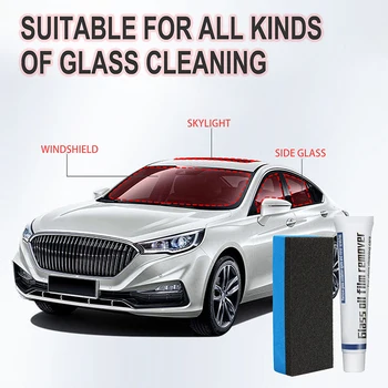 Крем-воск для автомобильных стекол Против запотевания, Водоотталкивающее Обезжиривающее полирующее средство, Очиститель для оконного стекла ванной комнаты, лобовое стекло 20 г