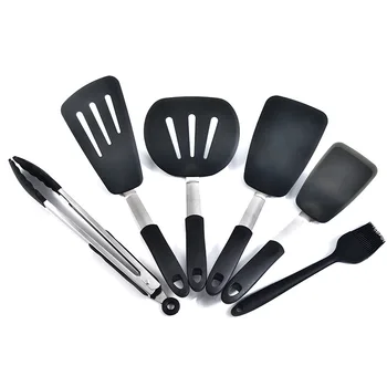 Кухонные наборы силиконовых лопаток для жарки, Многофункциональная термостойкая лопатка для стейка, Портативный набор кухонных принадлежностей для приготовления пищи