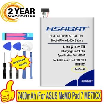 Лучший бренд 100% Новый Аккумулятор 7400mAh B11P1405 для ASUS MeMO Pad 7 ME70CX K01A Batteries