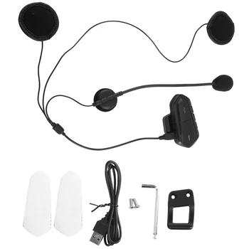 Микрофон внутренней связи для мотоцикла B35, Bluetooth 5.0, гарнитура для шлема, переговорное устройство, FM-радио, качество звука HI-FI Siri Black