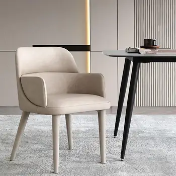 Минималистичные Белые Обеденные стулья, Подлокотник для гостиной, спальни, Удобные Роскошные кресла, современная итальянская мебель Nordic Cadeira GXR41XP