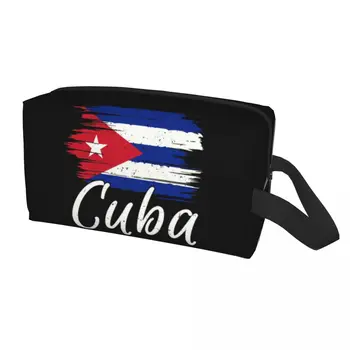 Мода Куба, Флаг Кубинской Гаваны, Дорожная сумка для туалетных принадлежностей для женщин, Кубинский Патриотический косметический органайзер для макияжа, Набор для хранения косметики Dopp