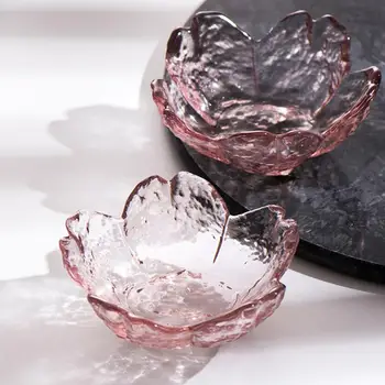 Модная хрустальная чаша, Нежная Японская вишневая чаша, Моющаяся прозрачная тарелка для соуса