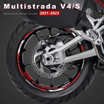 Наклейка На Колесо Мотоцикла Водонепроницаемый Обод В Полоску Multistrada V4S Аксессуары для Ducati Multistrada V4 V2 S V2S 2021 2022 2023
