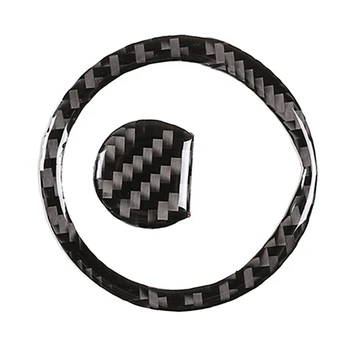 Наклейки с логотипом рулевого колеса из углеродного волокна для автомобиля, декоративные наклейки для Benz Smart 453 Fortwo 2016-2021