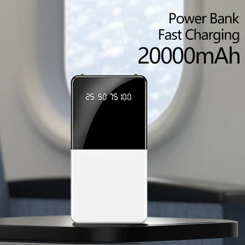 Новый блок питания 20000 мАч с быстрой зарядкой PD Портативное зарядное устройство Power Bank для iPhone, ноутбука, планшета, смартфона Xiaomi