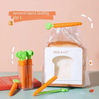 Оригинальность кухни Новый продукт Утилитарные инструменты Зажим для моркови Зажимы для пакетов для консервирования продуктов Специальное предложение 1 комплект из 5 штук