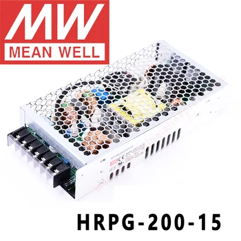 Оригинальный MEAN WELL HRPG-200-15 15V 13.4A meanwell HRPG-200 15V 200W с Одним Выходом с функцией PFC