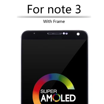 Оригинальный Super AMOLED ЖК-дисплей Для SAMSUNG GALAXY Note 3 ЖК-дисплей N9005 N900A N900T ЖК-Сенсорный Экран Дигитайзер В Сборе С Рамкой