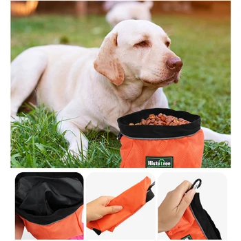 Переносная сумка для корма Bonzerpet для собак, уличная складная сумка для переноски, миска для кормления