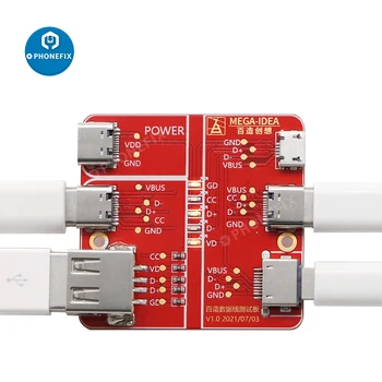 Плата обнаружения включения-выключения кабеля передачи данных QianLi Mega-iDea Для USB Type-C Micro Для Тестовой платы Подключения линии передачи данных Lightning