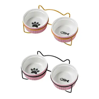 Приподнятая кошачья миска для защиты от рвоты, прочная приподнятая миска для кошачьего корма для маленьких собак