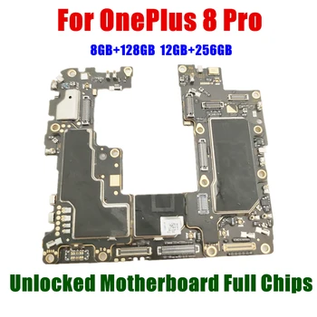Разблокированная основная плата для OnePlus 8Pro 8 Pro Материнская плата с чипами, схемами, гибким кабелем, логической платой