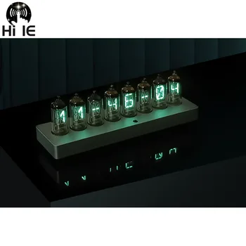 Ретро 8-битные люминесцентные ламповые часы IV17 Ламповые Цифровые светодиодные часы Красивый подарок Украшения своими руками Корпус из алюминиевого сплава
