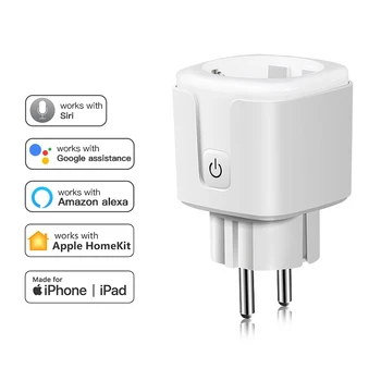 Розетка 16A EU Plug для Apple Homekit WiFi Smart Wireless Timing Outlet Siri Alexa Google Home Голосовое управление