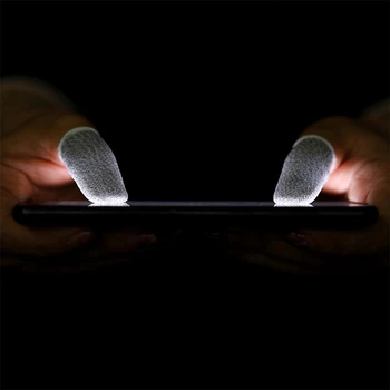 Рукава для пальцев из 18-контактного углеродного волокна для мобильных игр PUBG, рукава для пальцев с контактным экраном, белые (36 шт.)