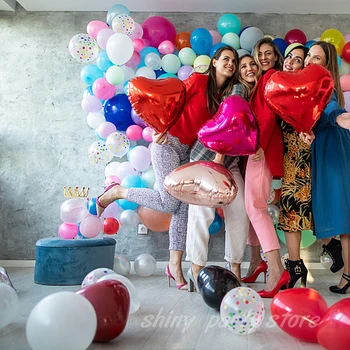 Свадебные украшения на День Святого Валентина Воздушные шары в форме сердца, звезда, Гелиевый шар из алюминиевой фольги, принадлежности для декора для вечеринки с Днем рождения
