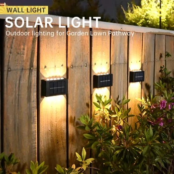 Светодиодные Солнечные лампы, наружный светодиодный светильник IP65, водонепроницаемый Для украшения сада, балкона, двора, уличных настенных светильников, солнечного света для садоводства