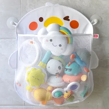 Сетчатая сумка для душа в форме мультяшного животного для игрушек для ванны, подвесной органайзер для хранения в ванной, держатель для детских игрушек для воды, сетчатая сумка для воды