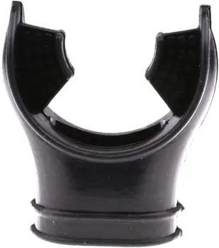 Силиконовый мундштук, универсальный клапан для регулятора подводного плавания с трубкой - черный