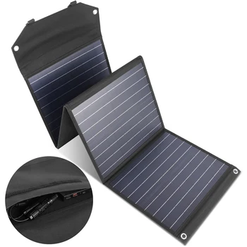 Складное зарядное устройство для солнечной панели мощностью 100 Вт с USB QC3.0 Type-C постоянного тока для блока питания солнечного генератора, автомобильного аккумулятора 12 В