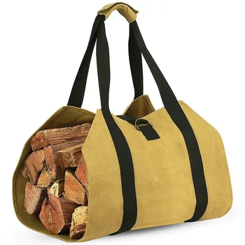 Сумка для хранения дров, сумка для кемпинга, сумка для лесозаготовок, сумка для переноски, деревянная сумка из ткани Оксфорд, сумка большой емкости