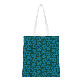 Сумки для покупок с забавным принтом Orla Kiely Stem Sprig Tote, моющиеся холщовые сумки для покупок через плечо, сумочка с скандинавским рисунком
