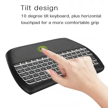 Умная Беспроводная клавиатура Air Mouse с красочной подсветкой Mini D8 Touchpad для телевизора