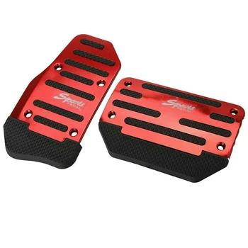 Универсальная красная накладка для педалей газа, акселератора и тормоза, нескользящая накладка для ног автомобиля с автоматической коробкой передач