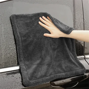 Утолщенное полотенце для автомойки, впитывающие полотенца из микрофибры Без ворса, Мягкие тряпки для чистки автомобилей, принадлежности для автомойки.